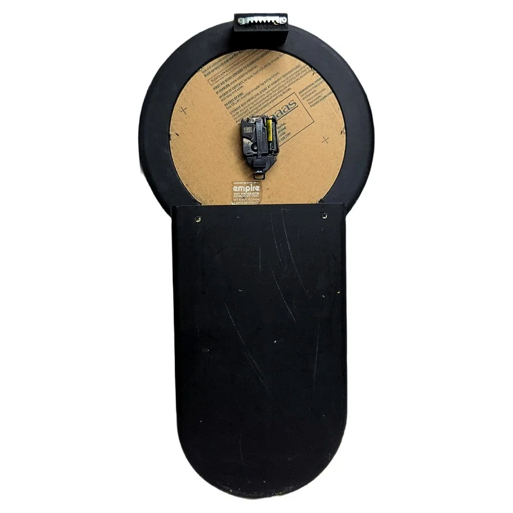 Empire Art Products Black Gold Pendulum Wall Clock Post-Modern Decor 27in